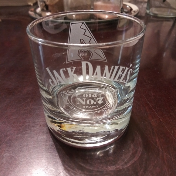 Jack Daniels Dining Two Jack Daniel Low Ball Tumbler Drink Glasses